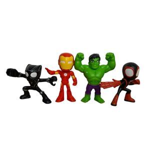 Marvel Spidey & His Amazing Friends Lot of 4 Collectible Mini Figurines